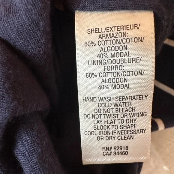 Juicy Couture•short sleeved striped dress•women’s medium•navy & white•tie back - Picture 6 of 15